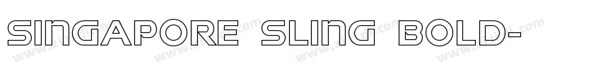 Singapore Sling Bold字体转换